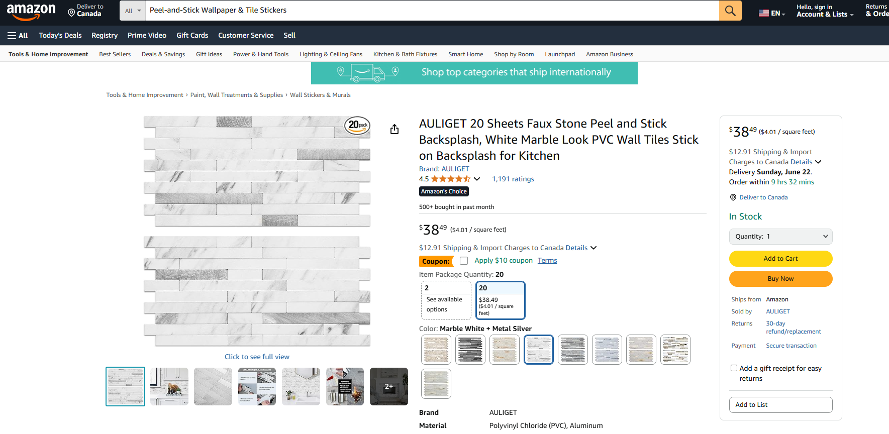  Peel-and-Stick Wallpaper & Tile Stickers